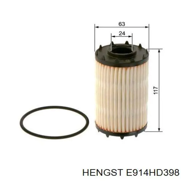 Фільтр масляний Hengst E914HD398
