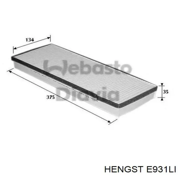 Фільтр повітряний обігрівача Hengst E931LI ціна, від 5.50 USD