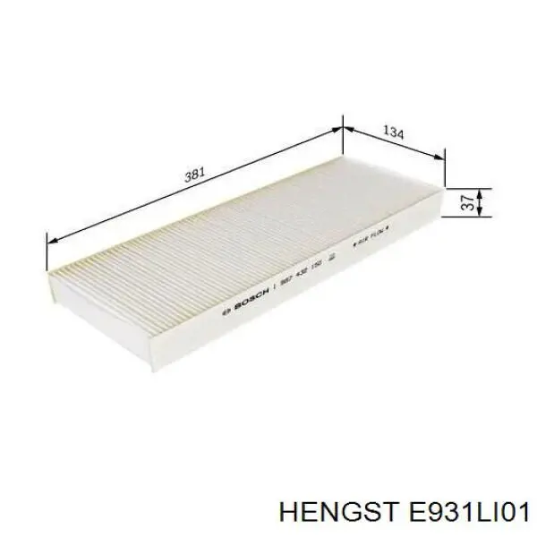 Купити E931LI01 Hengst Фільтр салону вугільний