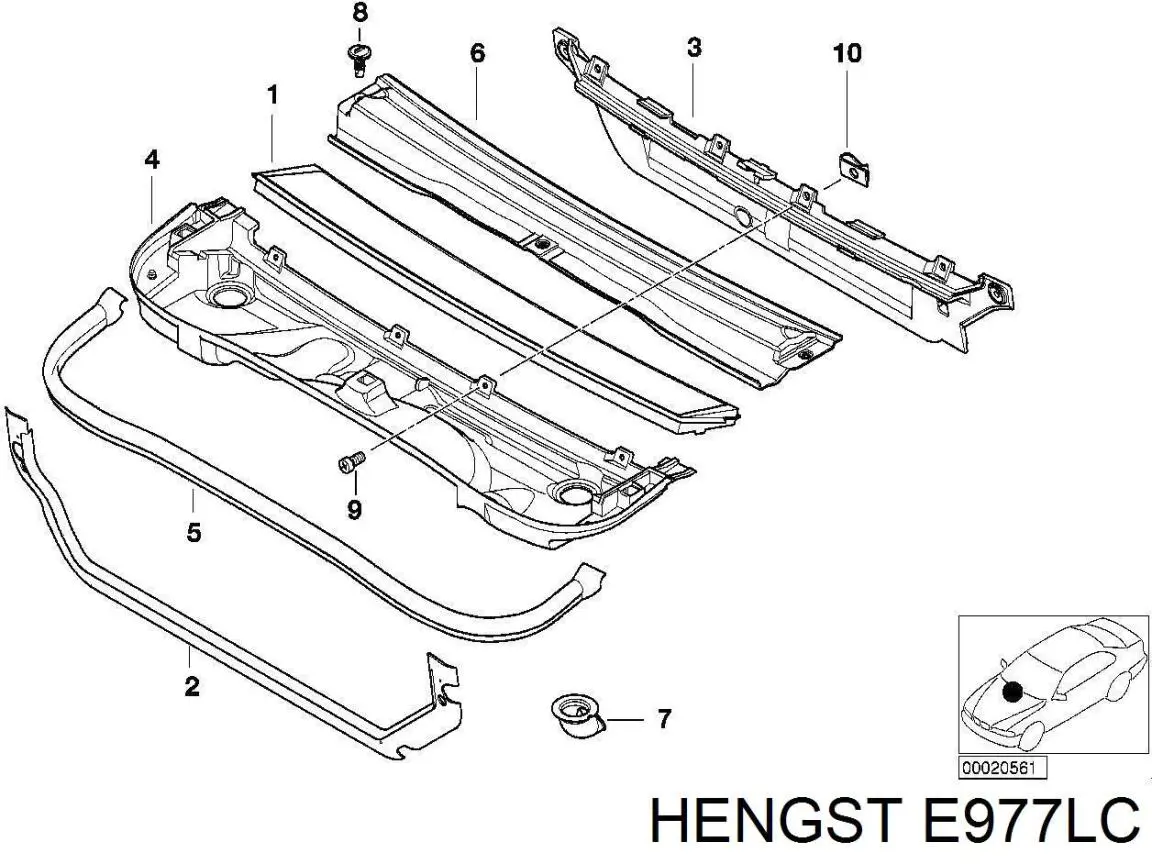 Фільтр салону E977LC Hengst