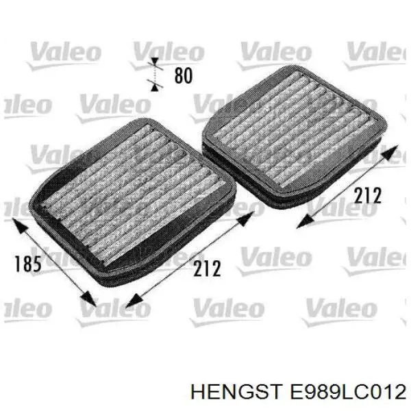Повітряний фільтр салону Hengst E989LC012
