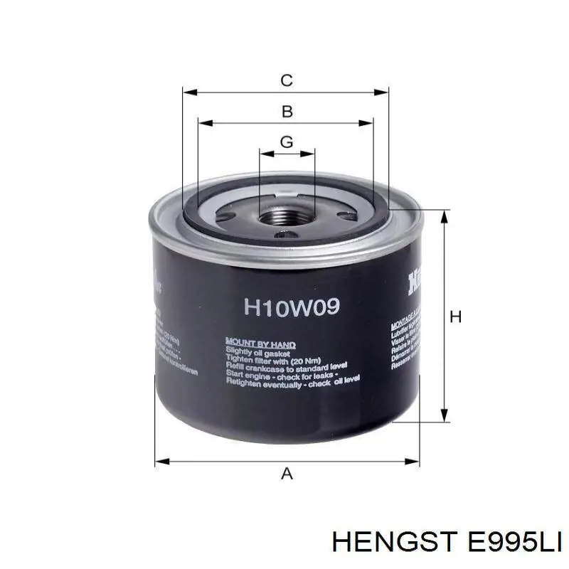 Фільтр повітряний обігрівача Hengst E995LI ціна, від 10.68 USD