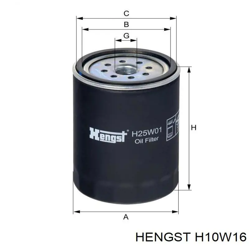 Масляний фільтр H10W16 Hengst