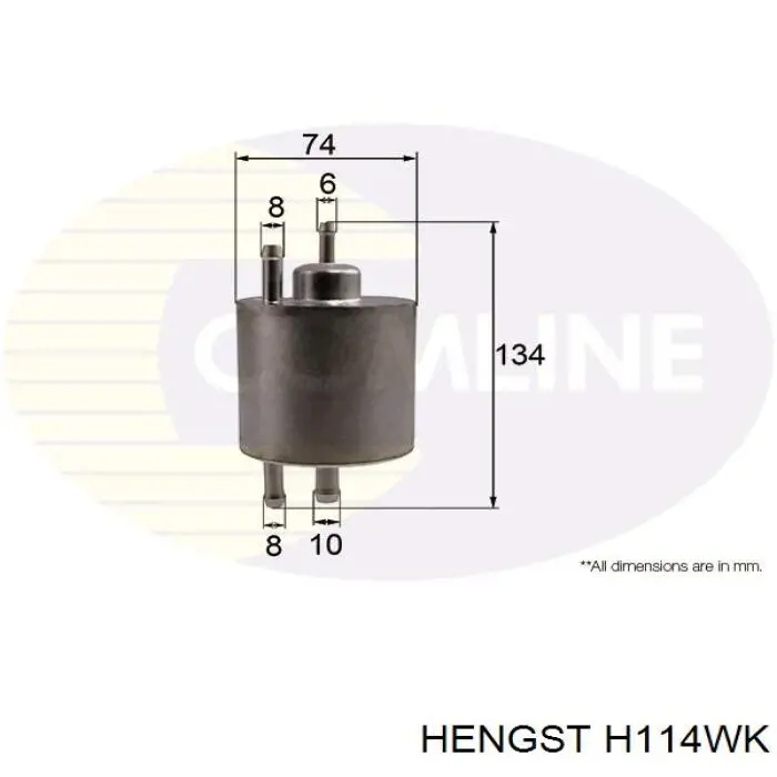 Фільтр паливний Hengst H114WK