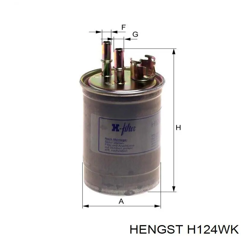 H124WK Hengst фільтр паливний