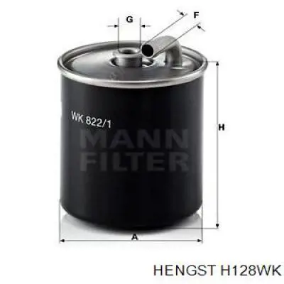 Фільтр тонкого очищення палива Hengst H128WK ціна, від 13.41 USD