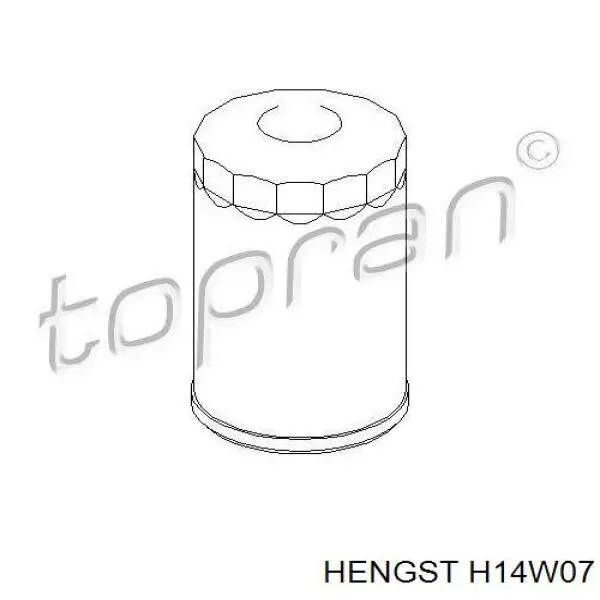 H14W07 Hengst Фільтр масла