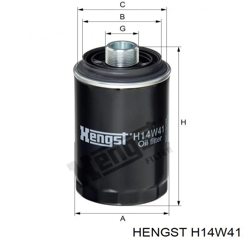 H14W41 Hengst фільтр масляний