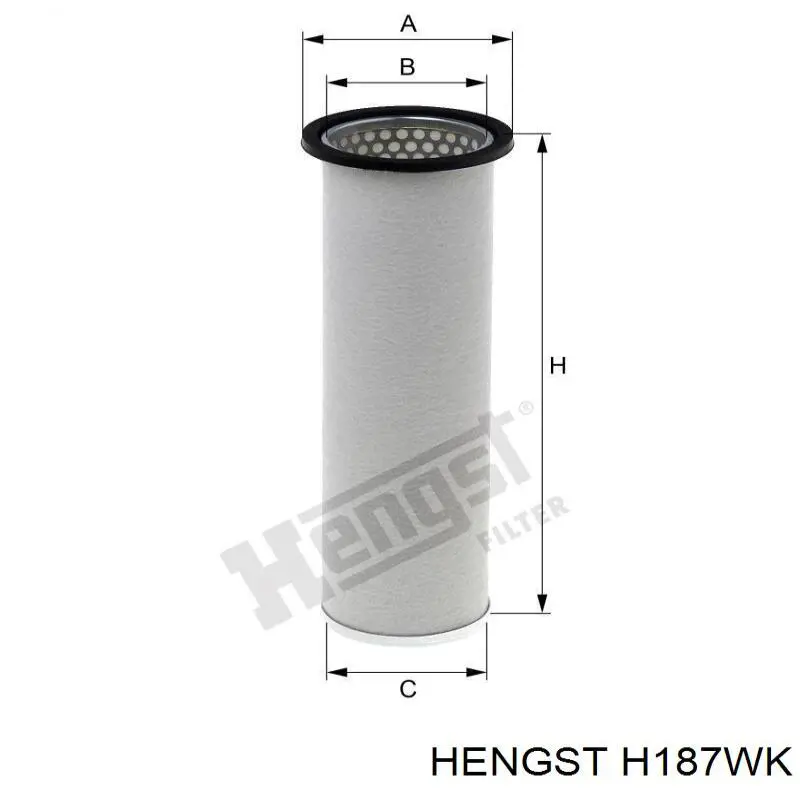 Паливний фільтр H187WK Hengst