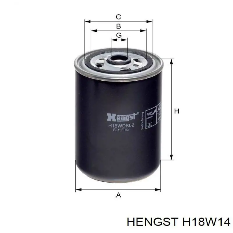H18W14 Hengst Фільтр гідравлічної системи