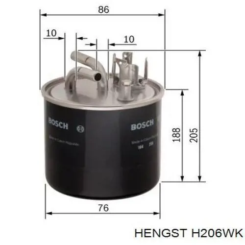 H206WK Hengst Фільтр палива