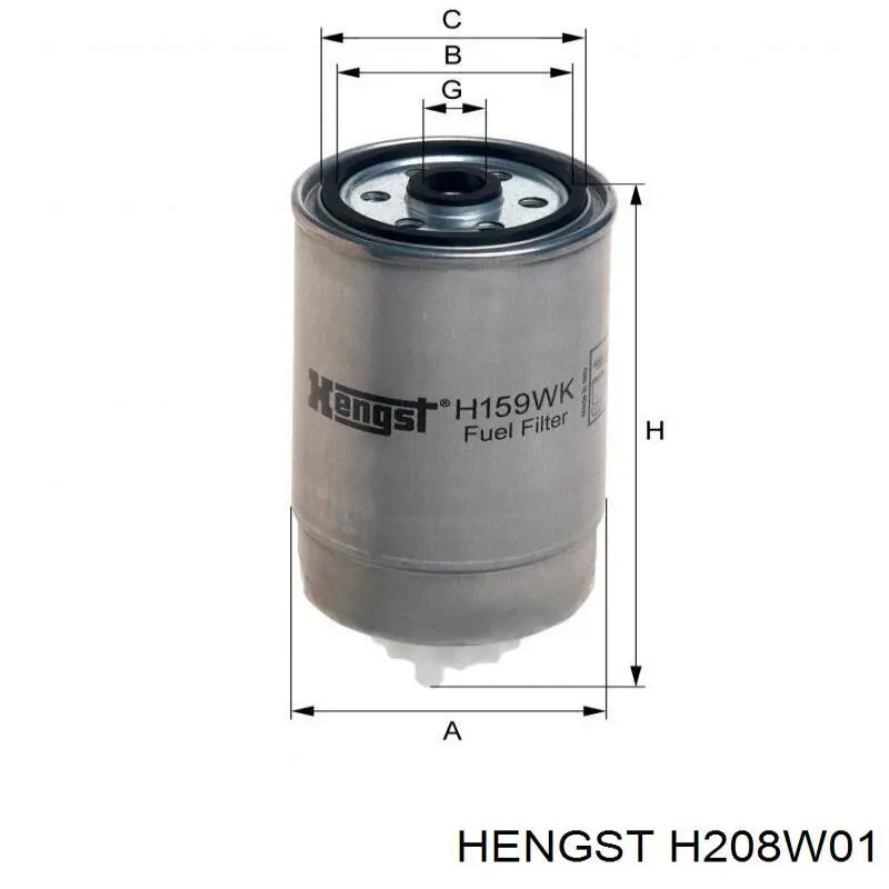Масляний фільтр двигуна Hengst H208W01 ціна, від 12.11 USD