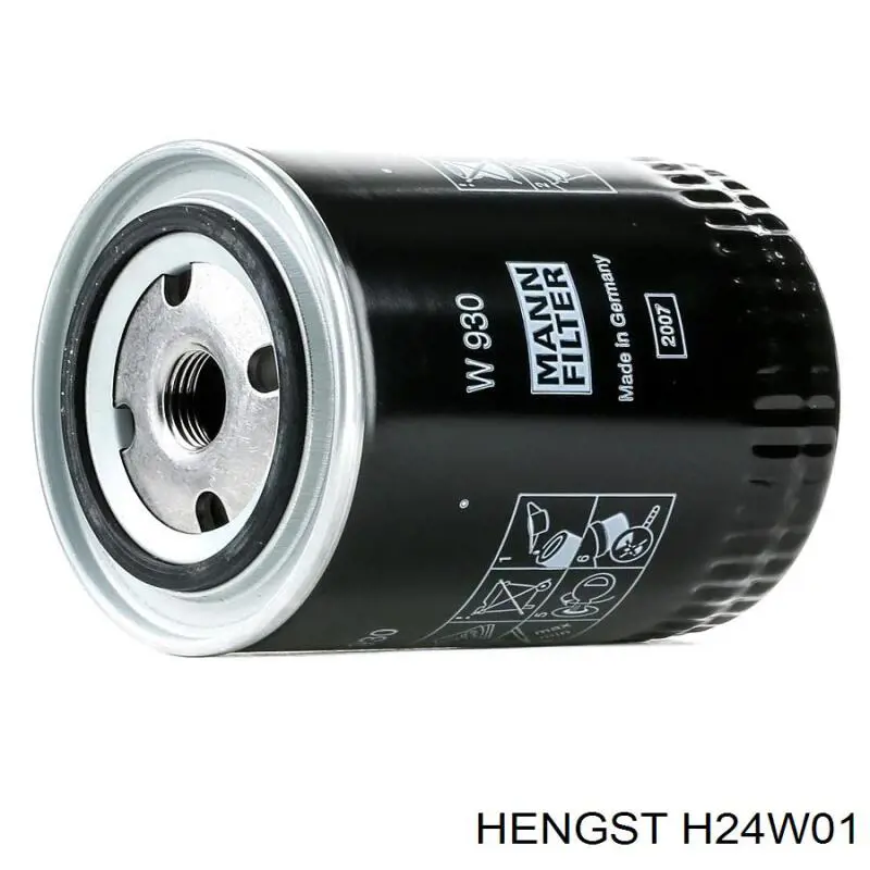 Масляний фільтр двигуна Hengst H24W01 ціна, від 6.30 USD