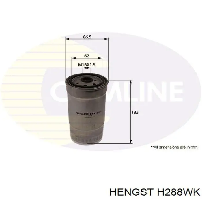 Фільтр тонкого очищення палива Hengst H288WK ціна, від 12.14 USD