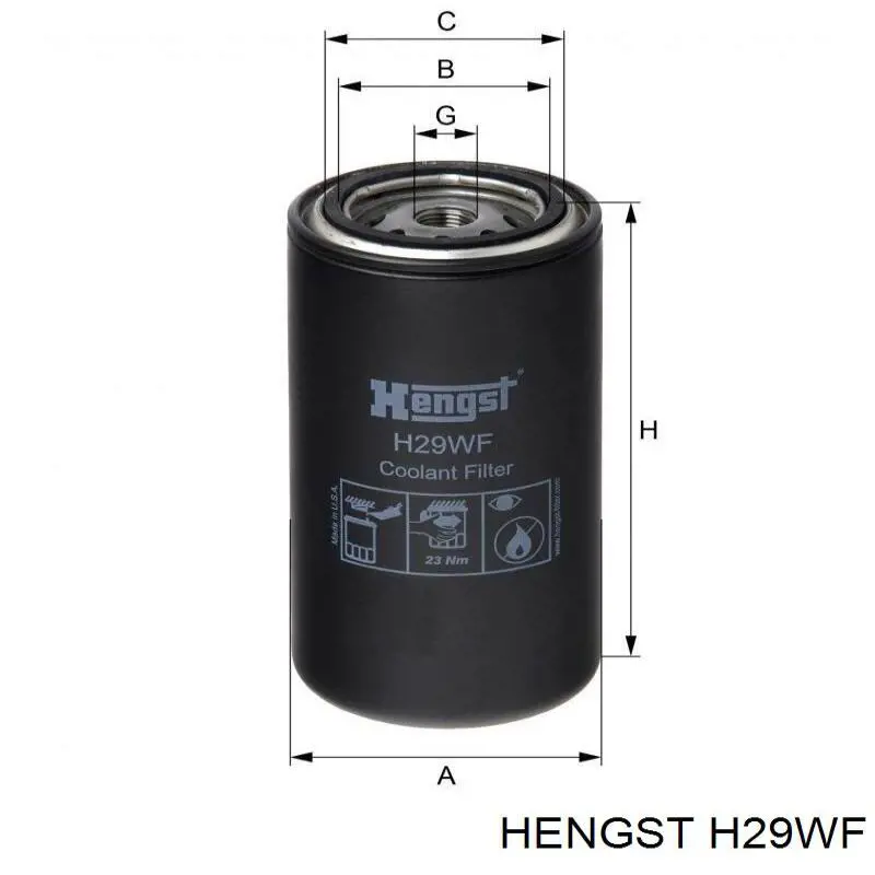 Фільтр системи охолодження H29WF Hengst