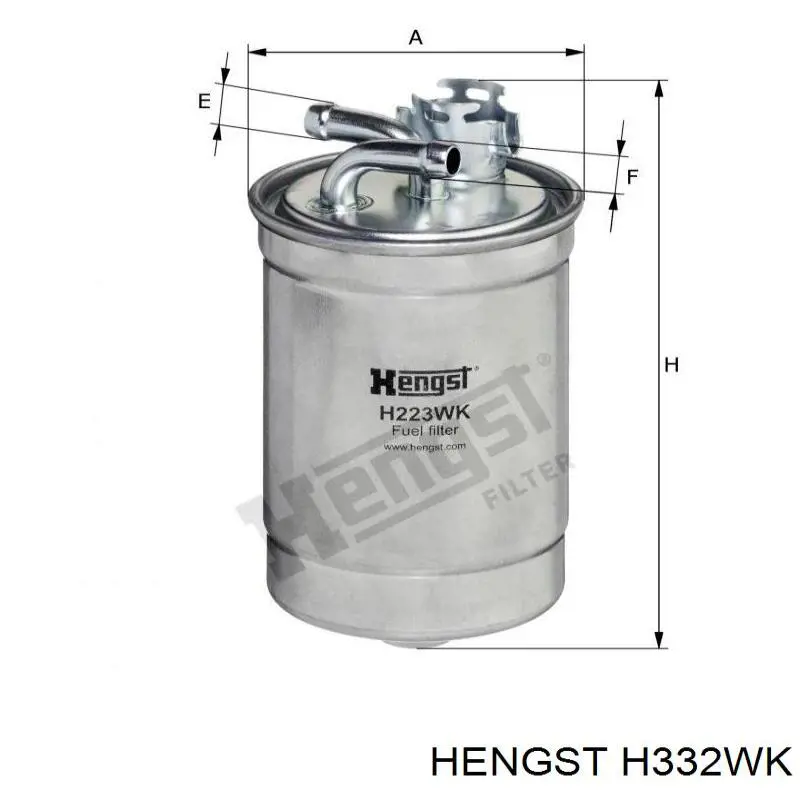 Паливний фільтр H332WK Hengst