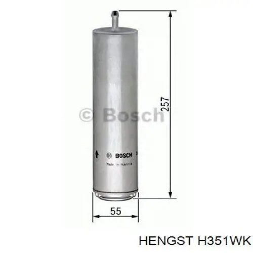 Фільтр тонкого очищення палива Hengst H351WK ціна, від 27.34 USD