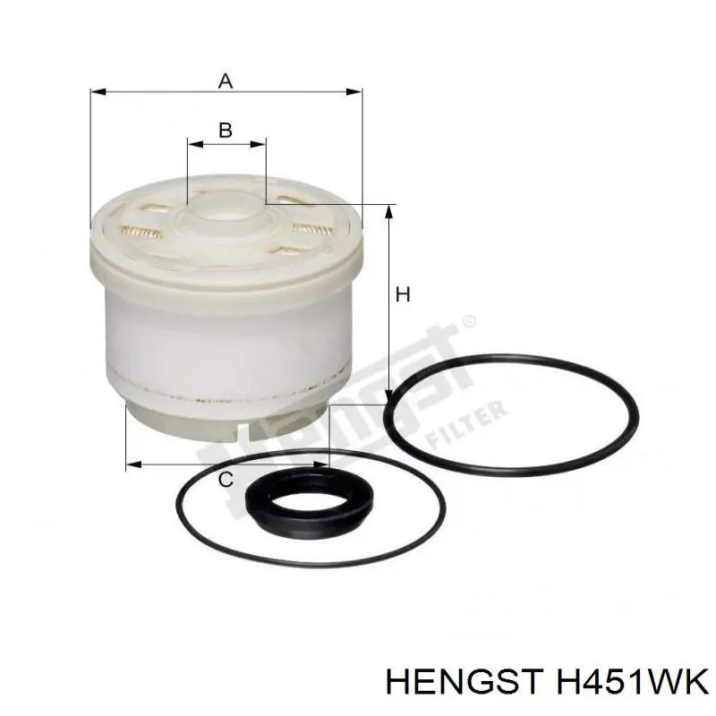 Купити H451WK Hengst Фільтр-відстійник палива грубої очистки