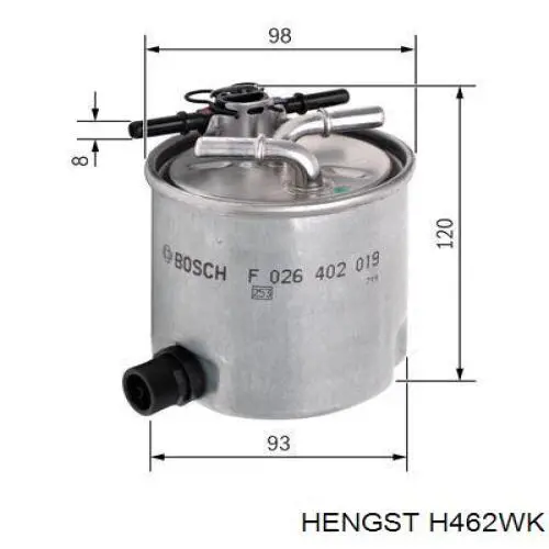 Купити H462WK Hengst Фільтр-відстійник палива грубої очистки