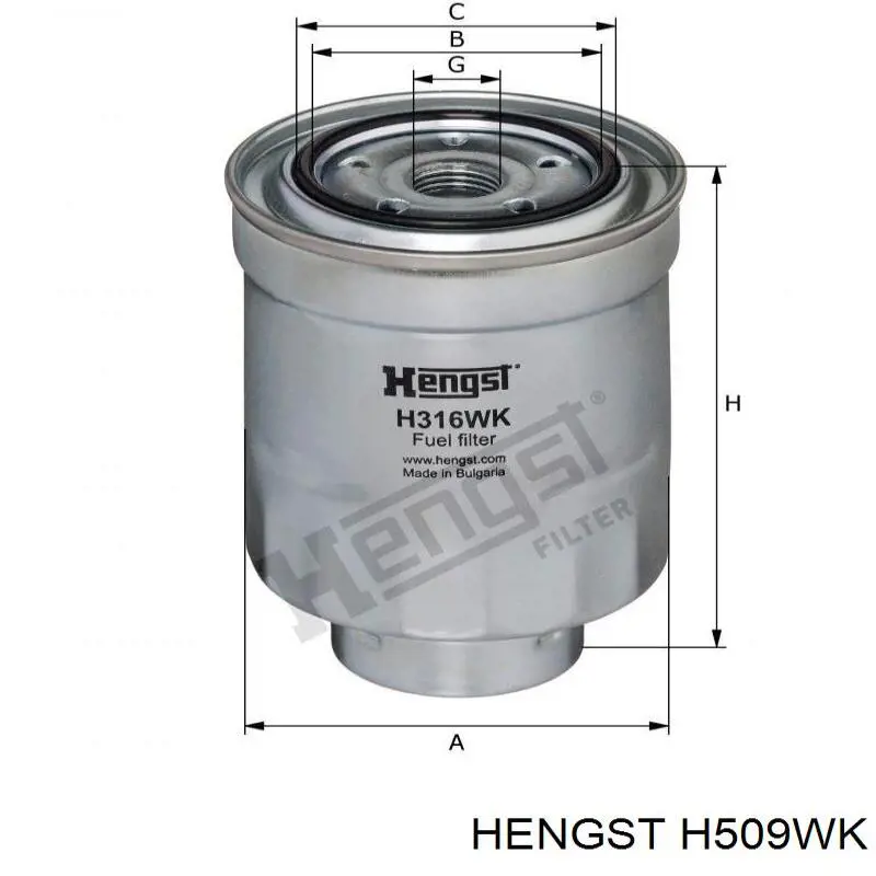 Фільтр тонкого очищення палива Hengst H509WK ціна, від 19.97 USD