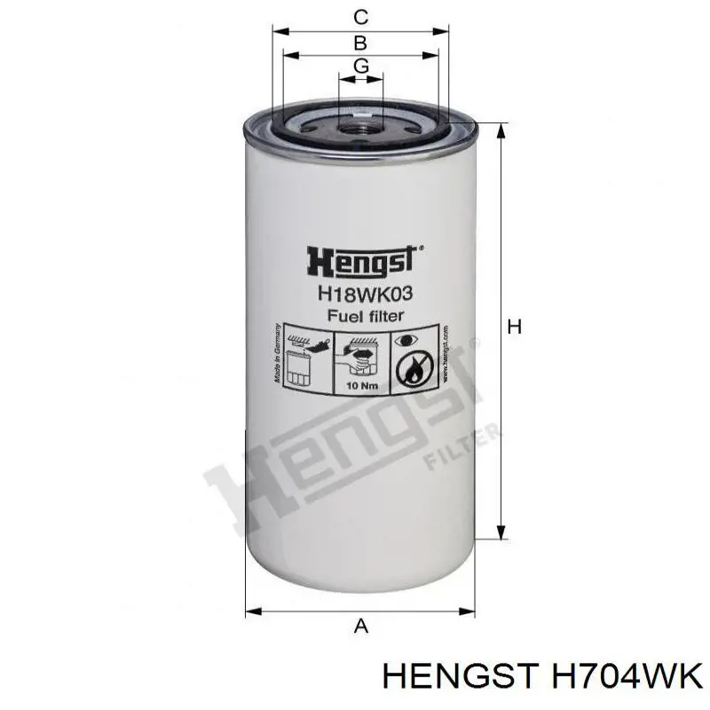 H704WK Hengst Фільтр палива
