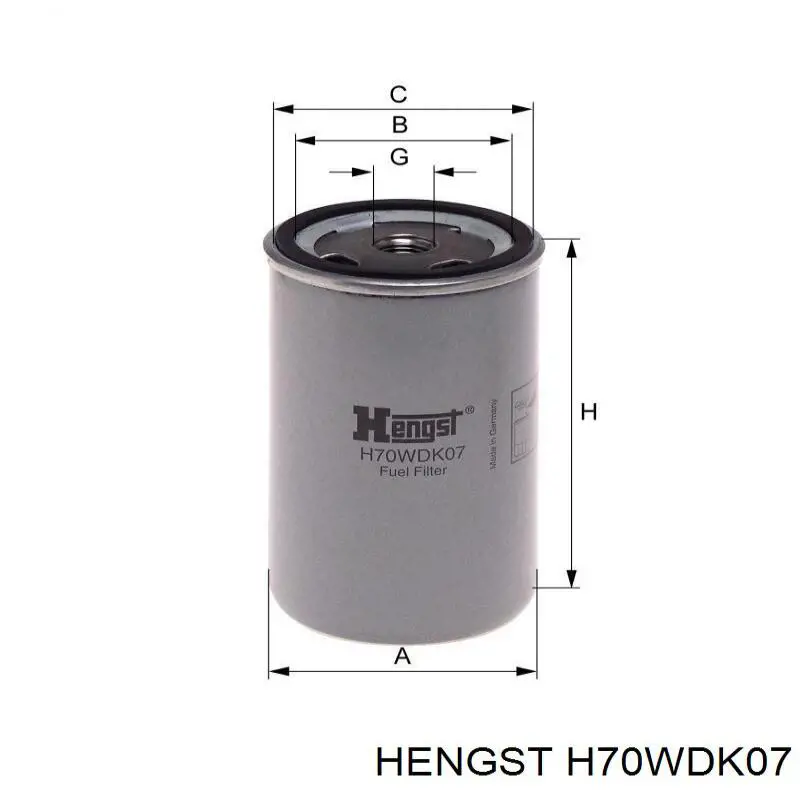 Фільтр паливний H70WDK07 Hengst