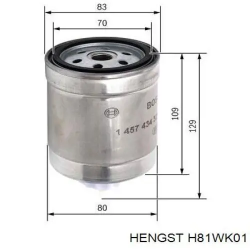 Купити H81WK01 Hengst Фільтр-відстійник палива грубої очистки