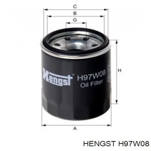 H97W08 Hengst фільтр масляний