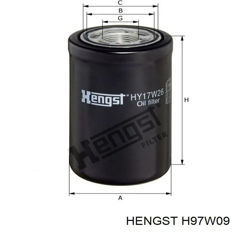 Фільтр масляний Hengst H97W09