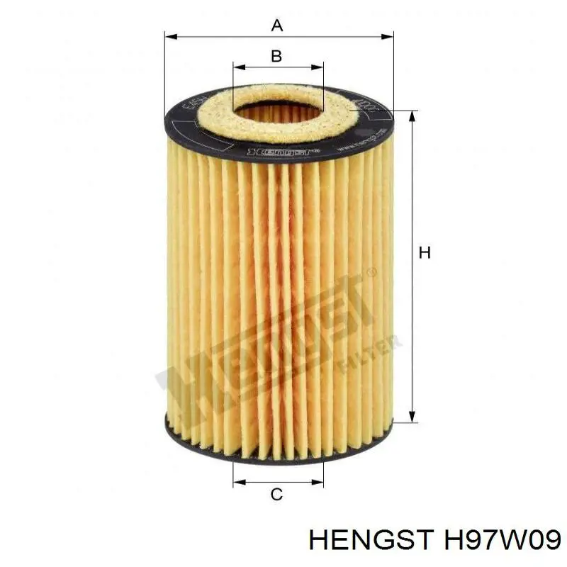 Масляний фільтр H97W09 Hengst