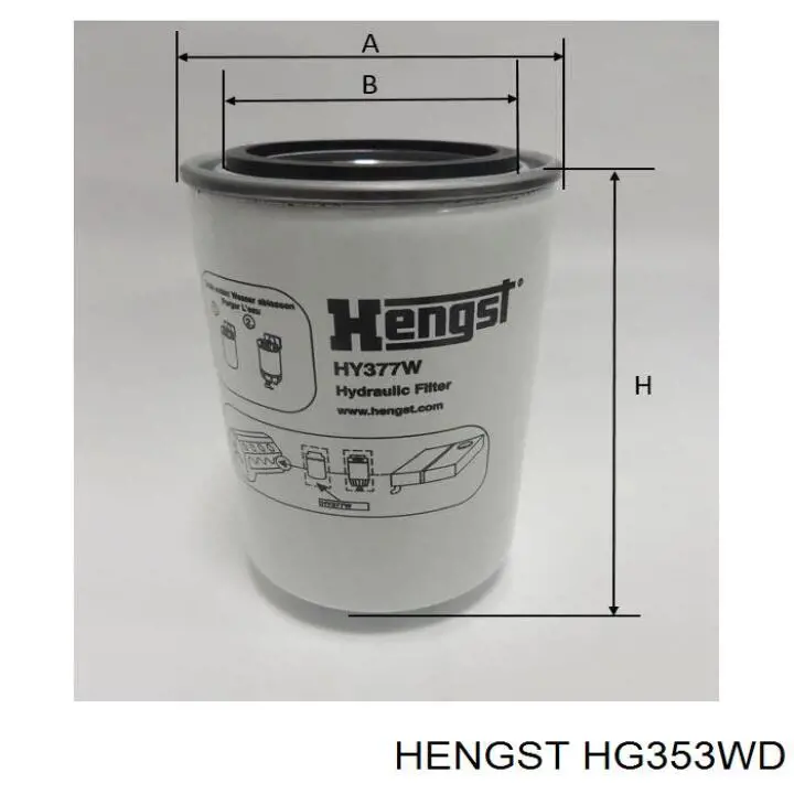 Фільтр гідравлічної системи HG353WD Hengst