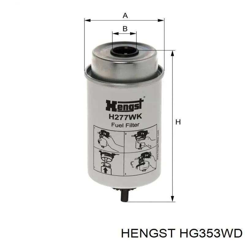 Фільтр гідравлічної системи Hengst HG353WD