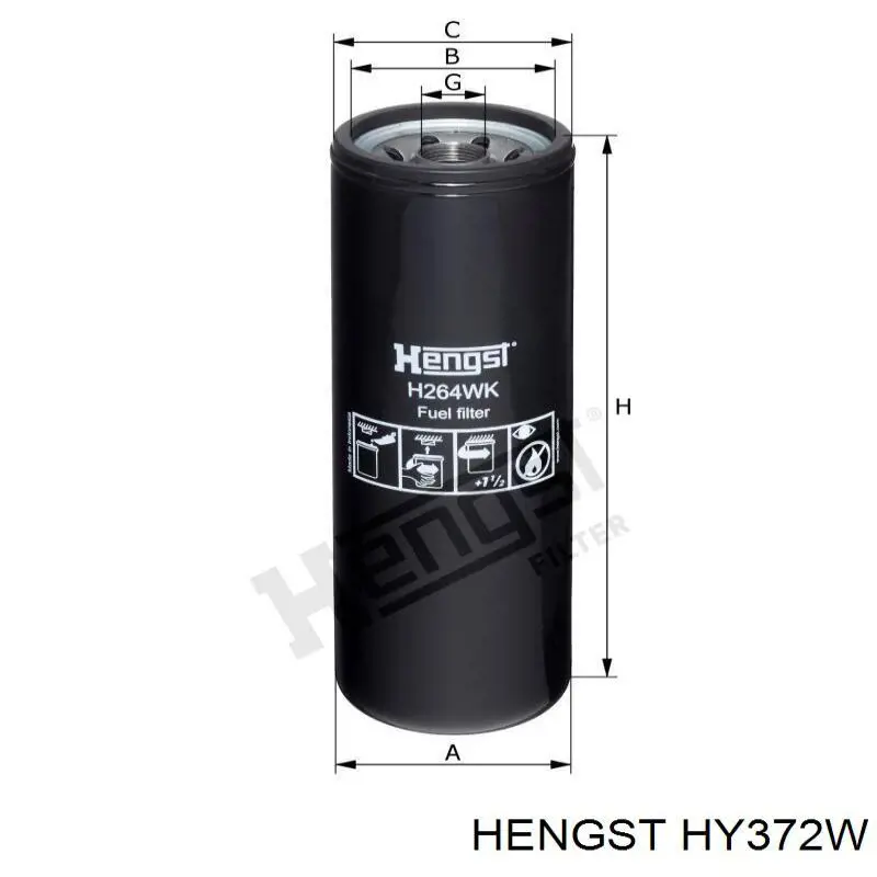 Фільтр гідравлічної системи HY372W Hengst