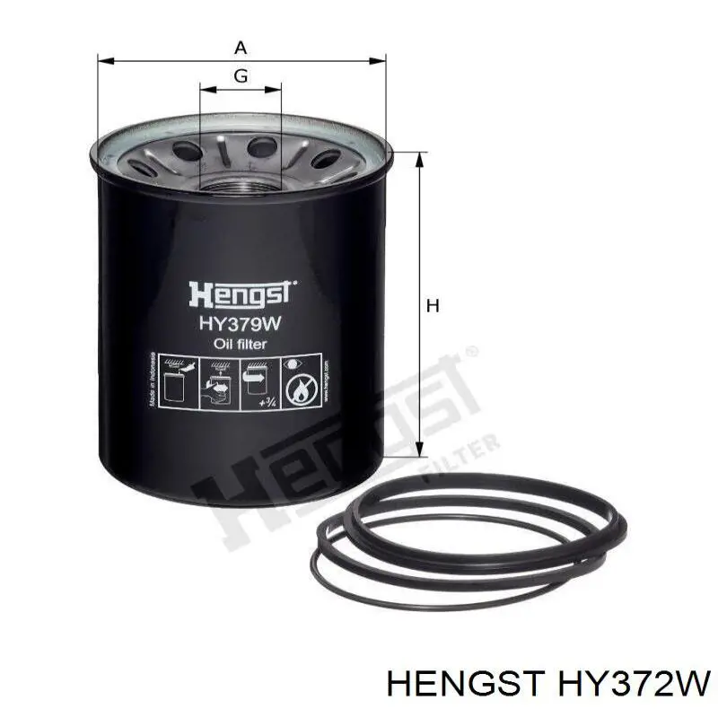 Фільтр гідравлічної системи Hengst HY372W