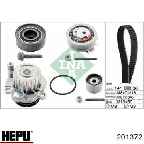 Комплект ГРМ 201372 Hepu