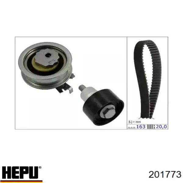 201773 Hepu Ремінь ГРМ, комплект