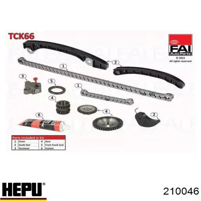 Комплект ланцюга ГРМ TK081126 Freccia