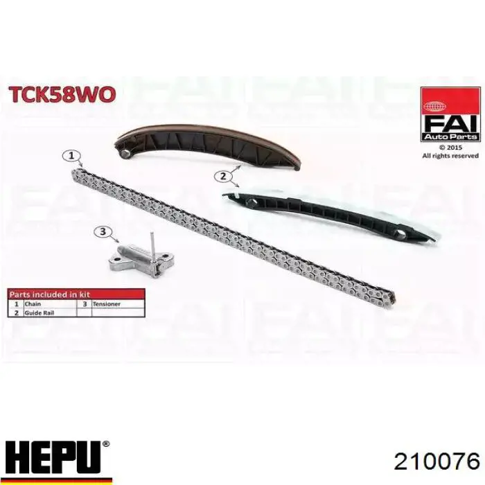 210076 Hepu Ланцюг ГРМ, комплект