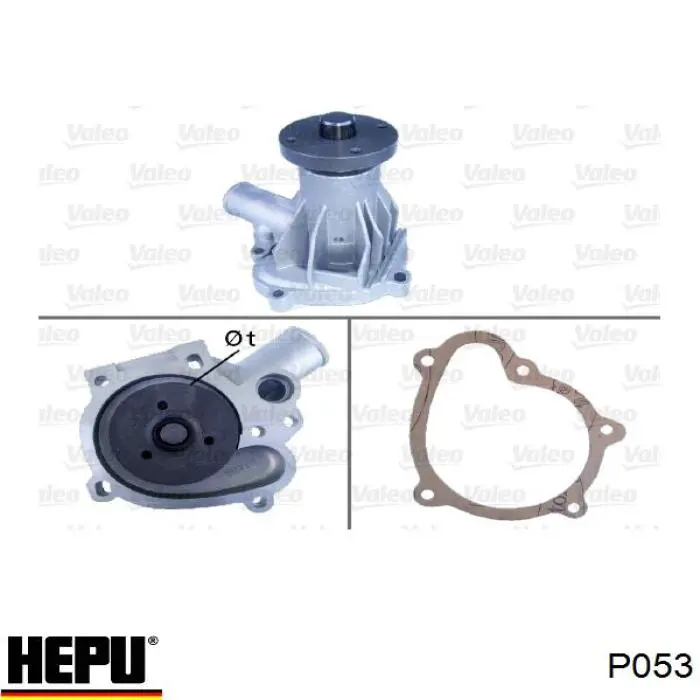 Купити P053 Hepu Насос охолоджуючої рідини