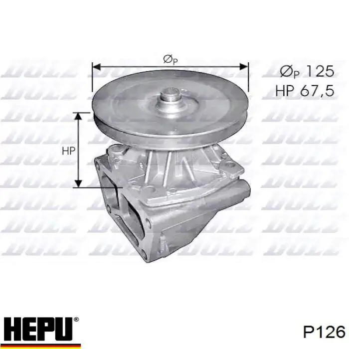 Купити P126 Hepu Насос охолоджуючої рідини