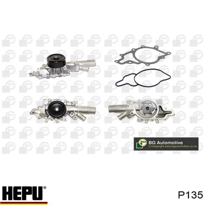 Купити P135 Hepu Насос охолоджуючої рідини