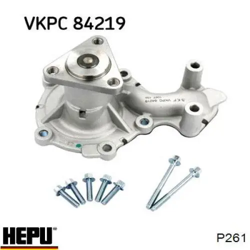 Купити P261 Hepu Помпа водяна (насос) охолодження, в зборі з корпусом