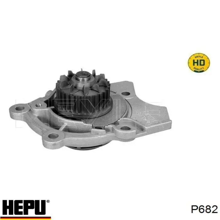 Помпа водяна (насос) охолодження, в зборі з корпусом P682 Hepu
