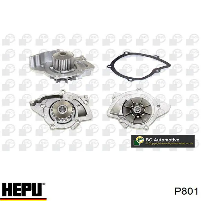 Купити P801 Hepu Насос охолоджуючої рідини