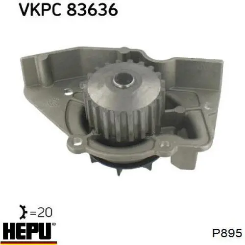 Купити P895 Hepu Насос охолоджуючої рідини