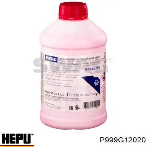 Купити P999G12020 Hepu Охолоджуюча рідина для двигунів