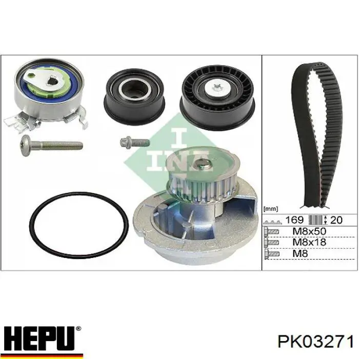 Комплект ГРМ Dolz KD075 ціна, від 84.54 USD