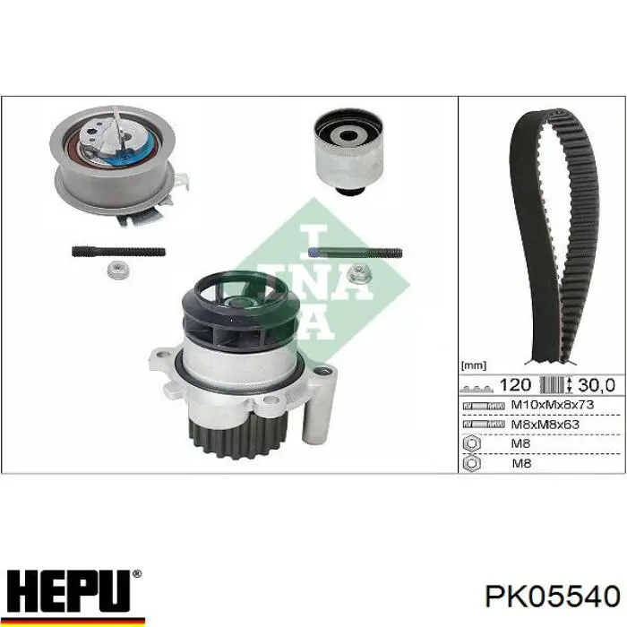 Комплект ГРМ PK05540 Hepu