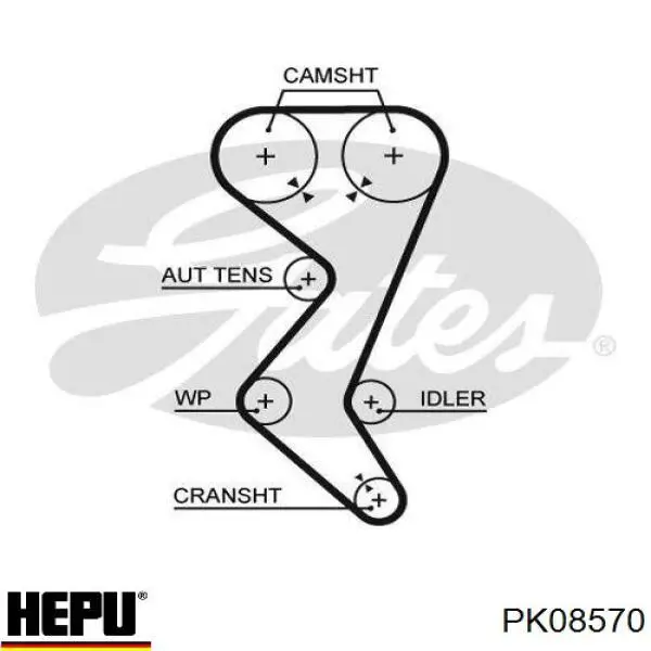 Купити PK08570 Hepu ГРМ ремень