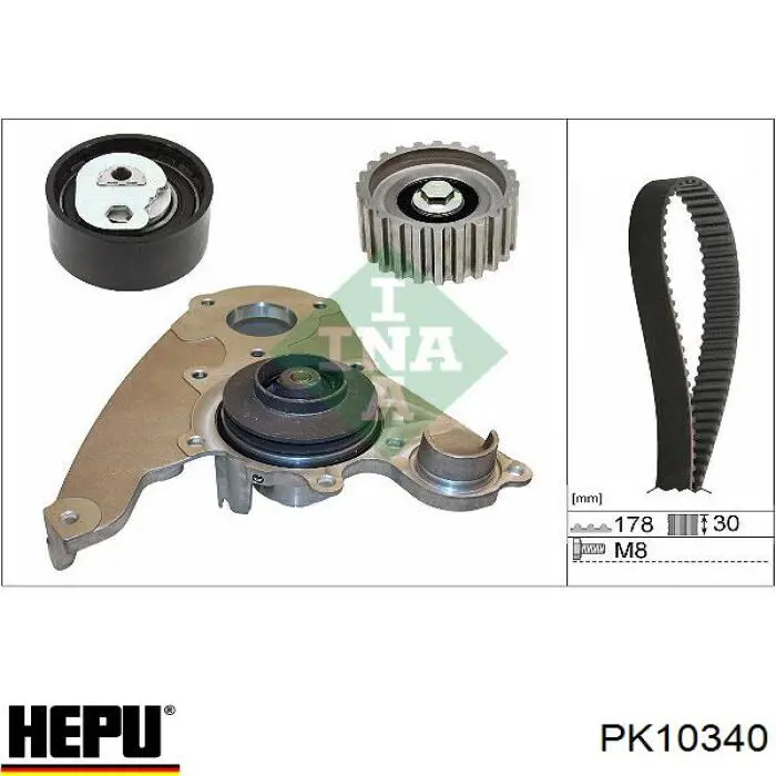 Комплект ГРМ PK10340 Hepu